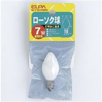 エルパ ローソク球 E12口金 7W ホワイト 1個入り G-1107H(W)