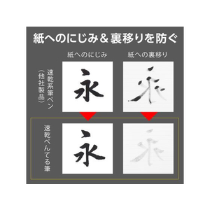 ぺんてる 速乾ぺんてる筆 中字 FCB9391-XFPD5L-イメージ6