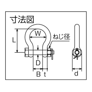 トラスコ中山 ステンレス オタフクボルト止めシャックル (1個=1袋) M103.72201050 FC501GV-4099664-イメージ4