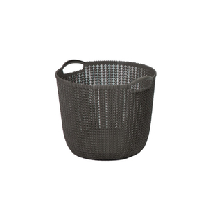 藤栄 ﾆﾂﾄﾗｳﾝﾄﾞﾊﾞｽｹﾂﾄﾗ-ｼﾞ30LGY ラウンドバスケット 30L Knit ブラウン