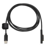 アイネックス Surface用USB-C - DC電源変換ケーブル(PD45W対応1．5m) ブラック CDC-SURF-15
