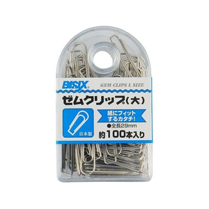 ミツヤ ゼムクリップ 大 100本 FC301SJ-BX1-GM1-イメージ1