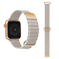 GAACAL Apple Watch Series 1-8/SE1-2/ULTRA(42/44/45/49mm)用マグネット式PUレザーバンド ライトグレー W00186LGB