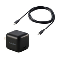 エレコム USB Power Delivery 65W AC充電器(C-Cケーブル付属/1．5m) ブラック ACDC-PD12565BK