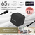 エレコム USB Power Delivery 65W AC充電器(C-Cケーブル付属/1．5m) ブラック ACDC-PD12565BK-イメージ2