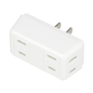 ヤザワ 4個口クワトロタップ ホワイト Y02Q400WH-イメージ1