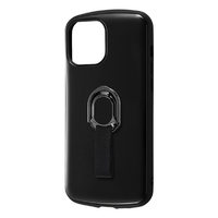レイアウト iPhone 13 Pro Max用耐衝撃ケース ProCa + TailRing ブラック RT-P33AC5/B