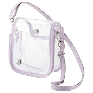 エレコム instax mini 12用(チェキ) カメラケース クリア/ピンク IC-CCM12PN-イメージ1