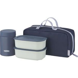 サーモス THERMOS真空断熱スープランチセット 800mL グレーネイビー FCJ798J-JEH-800 GNV-イメージ1