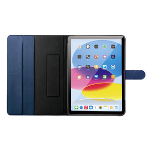 バッファロー 10．9インチ iPad 第10世代(2022年発売モデル)用2アングルレザーケース ブルー BSIPD22109CL2BL-イメージ4