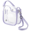 エレコム instax mini 12用(チェキ) カメラケース クリア/パープル IC-CCM12PU