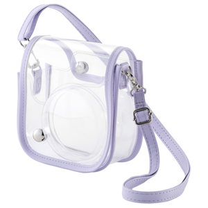 エレコム instax mini 12用(チェキ) カメラケース クリア/パープル IC-CCM12PU-イメージ1