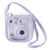 エレコム instax mini 12用(チェキ) カメラケース クリア/パープル IC-CCM12PU-イメージ2