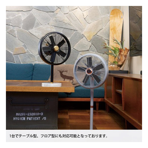 HERMOSA DCモーター搭載リビング扇風機 MARBLE FAN ブラック RFM-001BK-イメージ5