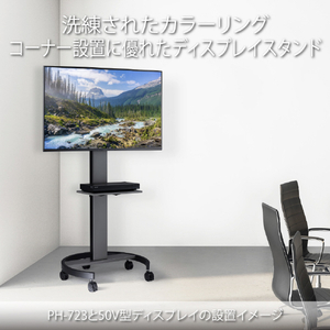 ハヤミ ディスプレイスタンド ダークシルバー PH-723-イメージ2