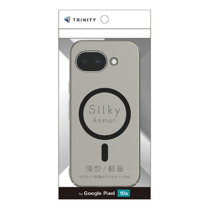 トリニティ Google Pixel 10a用[Silky Armor] マグネット吸着式アクセサリー対応 シルキータッチケース マットクリアブラック TR-PX2610A-SA-CLBK-イメージ1