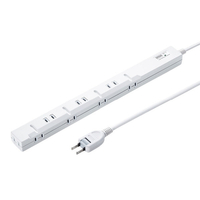 サンワサプライ スリム雷ガードタップ(8個口・2m) TAP-SPSLIM8-2