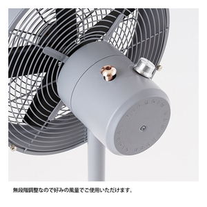 HERMOSA DCモーター搭載リビング扇風機 MARBLE FAN グレー RFM-001GY-イメージ2