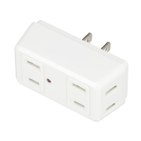 ヤザワ 雷ガード付4個口クワトロタップ ホワイト Y02QK400WH