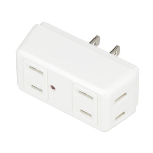 ヤザワ 雷ガード付4個口クワトロタップ ホワイト Y02QK400WH-イメージ1
