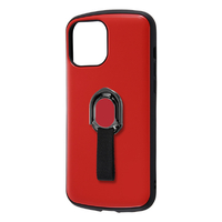レイアウト iPhone 13 Pro Max用耐衝撃ケース ProCa + TailRing レッド RT-P33AC5/R