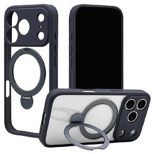 ラスタバナナ iPhone17 Pro用ZEROSAFE 極 回転スタンド 磁力充電対応 ネイビー 9007IP5BZSNV-イメージ1