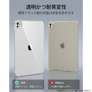 ESR iPad Pro 13インチ M4(2024)用ケース Classic Hybrid Clear ESR517-イメージ6