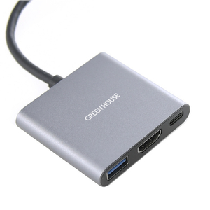 グリーンハウス USB Type-Cドッキングステーション シルバー GH-MHC3A-SV グリーンハウス USB Type-Cドッキングステーション シルバー GH-MHC3A-SV