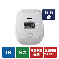 東芝 真空圧力IHジャー炊飯器 炎匠炊き グランホワイト RC-10MGX(W)