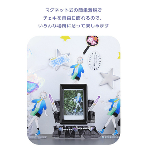 エレコム instax(チェキ)mini film用 マグネットフォトフレーム ブラック IC-PCMGBK-イメージ4
