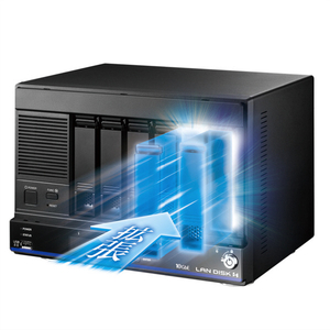 アイオーデータ10GbE＆マルチギガビット Linux 法人4ドライブNAS（5年保証・データ復旧） 8TB HDL4-XA8B1台