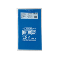 ジャパックス 規格ポリ袋70L 0.03mm厚 800×900mm 青透明 10枚 FCG633V-F-71