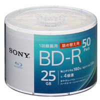 SONY 録画用1層BD-R1-4倍速25GB50枚入り詰め替え用 50BNR1VJPB4