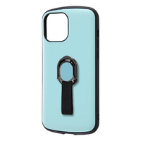 レイアウト iPhone 13 Pro Max用耐衝撃ケース ProCa + TailRing ペールブルー RT-P33AC5/PA