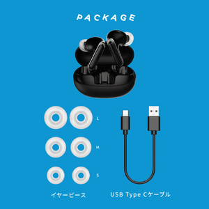 AVIOT トゥルーワイヤレスイヤフォン ブラック TE-U1-BK-イメージ8
