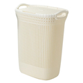 藤栄 ふた付きバスケット 57L Knit ホワイト ﾆﾂﾄﾗﾝﾄﾞﾘ-ﾊﾞｽｹﾂﾄ57LWH