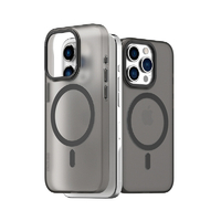 araree iPhone 15 Pro用MagSafe対応ケース AERO FRAME クリアブラック AR25433I15PR