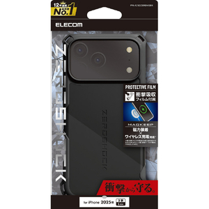 エレコム iPhone 17 ProMax用ZEROSHOCK ケース MAGKEEP ブラック PM-A25DZEROMGBK-イメージ1