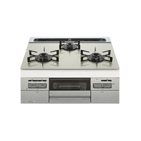 ノーリツ 【都市ガス用】ビルトインガスコンロ(幅60cm) ミッケ ガラストップ/ムーンシルバー、フェイス/メタリックシルバー､ゴトク/ブラック NWV6AP2VC 12A13A