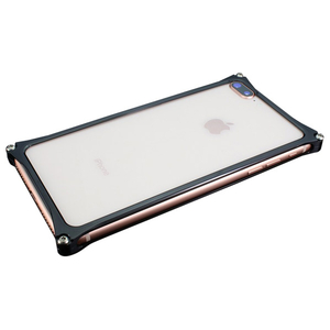ギルドデザイン iPhone 8Plus/7Plus用アルミ製バンパーケース ポリッシュブラック GI-412PB-イメージ1