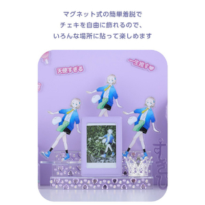 エレコム instax(チェキ)mini film用 マグネットフォトフレーム パープル IC-PCMGPU-イメージ4