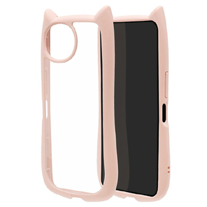 ラスタバナナ AQUOS wish6用 猫耳ケース TPU×PC スモーキーピンク 9546AW6HPSPK-イメージ1