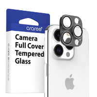 araree iPhone 15 Pro/15 Pro Max用カメラ専用強化ガラスフィルム core CM メタルブラック AR25435I15PR