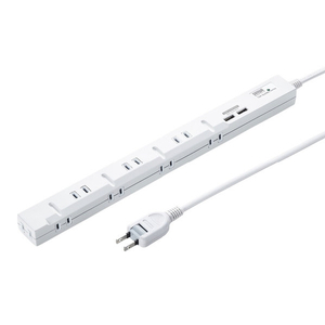 サンワサプライ スリムタップUSB充電機能付き(8個口・1m) TAP-SLIM8U-1 サンワサプライ スリムタップUSB充電機能付き(8個口・1m) TAP-SLIM8U-1