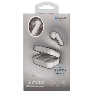 たのしいかいしゃ 完全ワイヤレスヘッドホン COMODO ヘブンリーホワイト TACO1TW HWH-イメージ4