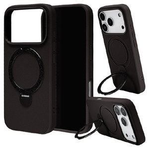 ラスタバナナ iPhone17 Pro用ZEROSAFE PU 回転スタンド 磁力充電対応 ブラック 9011IP5BZSBK-イメージ1