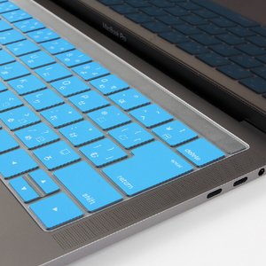 BEFiNE 2016 MacBook Pro13/15用Touch Bar/Touch ID対応 キーボードカバー キースキン ブルー BF9435-イメージ3