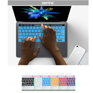 BEFiNE 2016 MacBook Pro13/15用Touch Bar/Touch ID対応 キーボードカバー キースキン ブルー BF9435-イメージ4