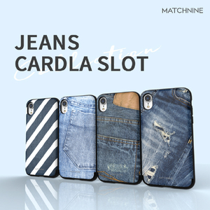 Matchnine iPhone XR用ケース CARDLA SLOT JEANS COLLECTION ライトジーンズ MN15435I61-イメージ2