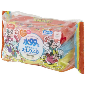 レック RAあかちゃんのおしりふき ミッキー&フレンズ 80枚×3個 FCF563V-イメージ1